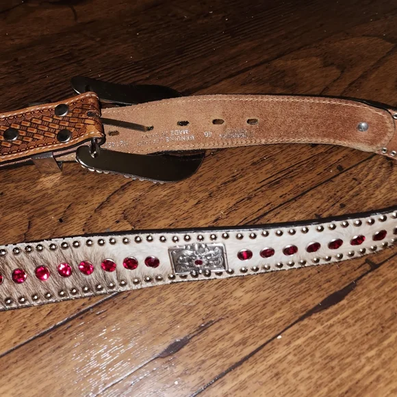 Nocona | Accessories | Leatherfur Bling Cowboy Belt By  display picture 1